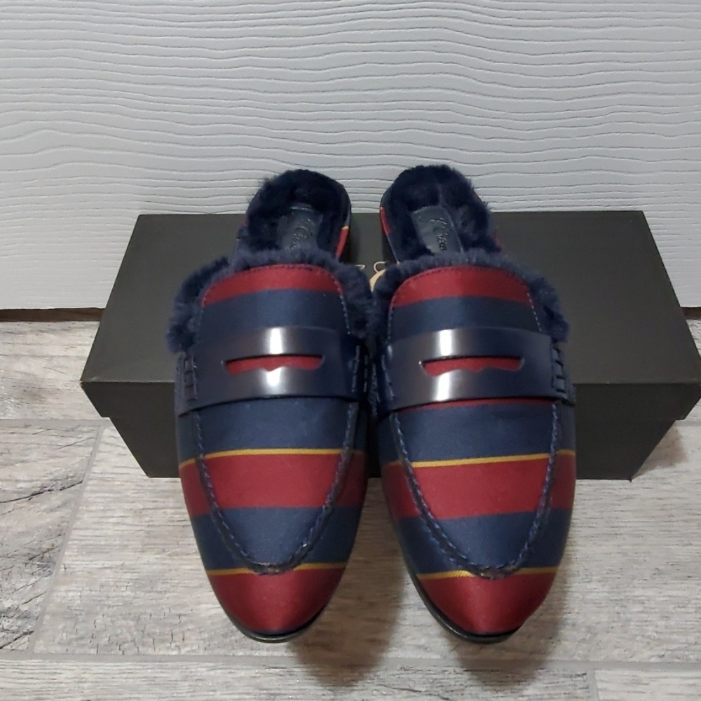NWT J.Crew Academy Loafers - Tie Silk Size 7.5